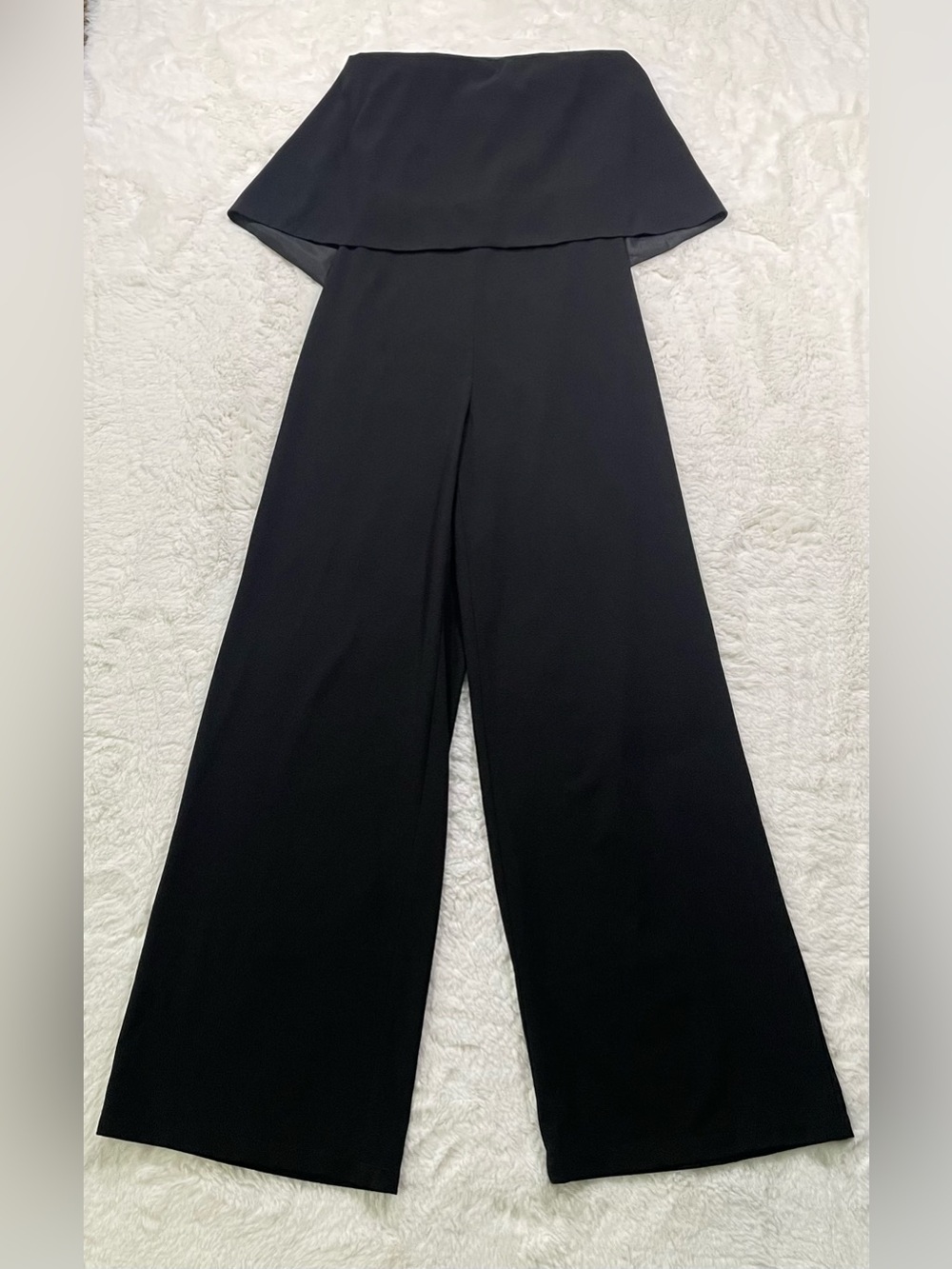 DO+BE Black Strapless Wide-Leg Jumpsuit